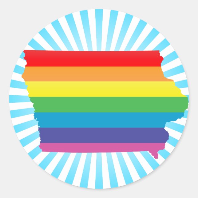 iowa pride. classic round sticker (Front)