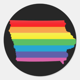 iowa pride. classic round sticker