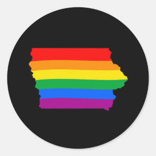 IOWA PRIDE -.png Classic Round Sticker