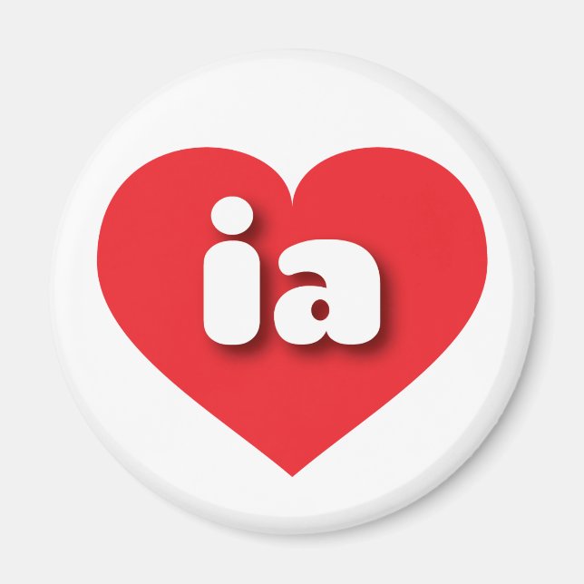 Iowa red heart - I love ia Magnet (Front)