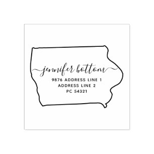 Iowa return address business rubber stamp