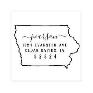 Iowa Return Address Stamp Self-Inking