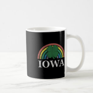 Iowa Shamrock St. Patrick's Day Saint Paddy's Iris Coffee Mug