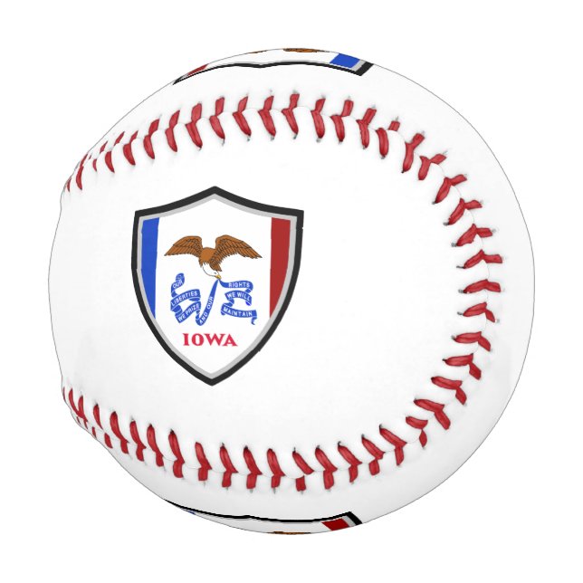 Iowa shield flag baseball (Front Right)