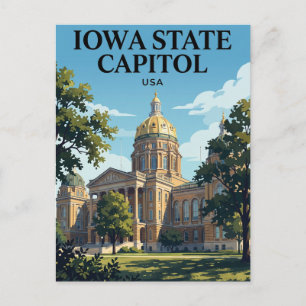 Iowa State Capitol USA Postcard