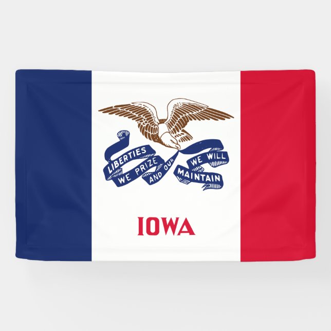 Iowa State Flag Banner (Horizontal)