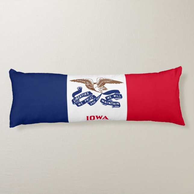 Iowa State Flag Body Cushion (Back)