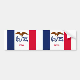 Iowa State flag Bumper Sticker