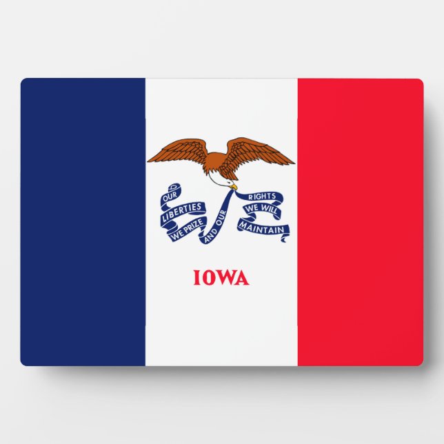 Iowa State Flag Design Plaque (Front)