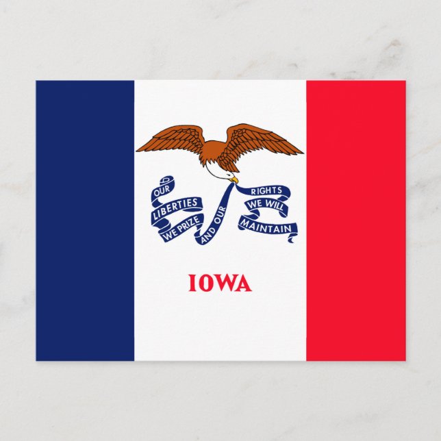 Iowa State Flag Design Postcard (Front)