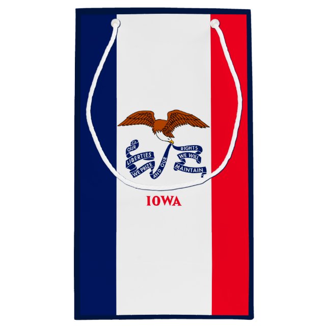 Iowa State Flag Design Small Gift Bag (Back)
