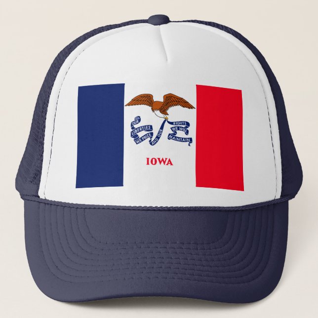 Iowa State Flag Design Trucker Hat (Front)