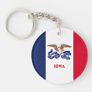 Iowa State Flag Key Ring
