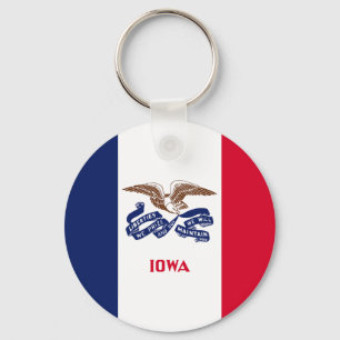 Iowa State Flag Key Ring
