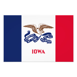 Iowa State Flag Photo Print