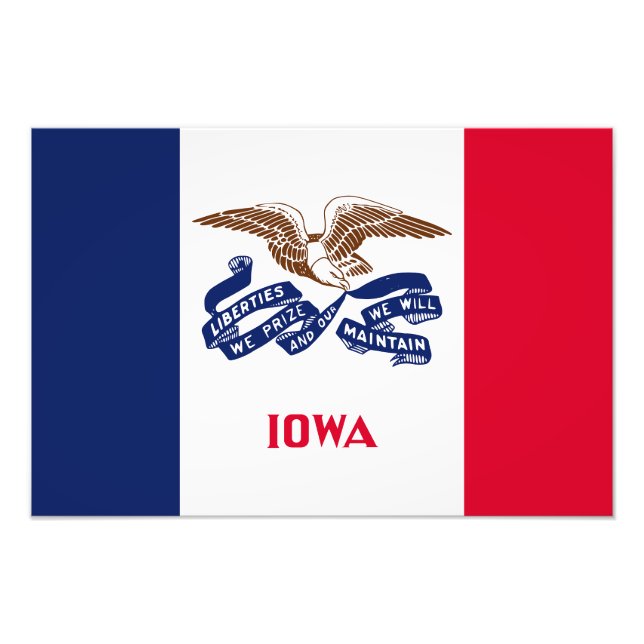 Iowa State Flag Photo Print (Front)