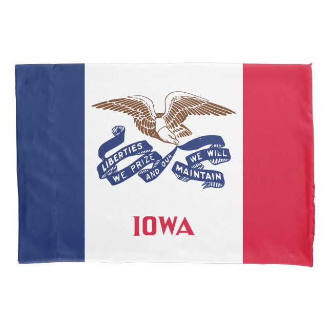 Iowa State Flag Pillowcase (Front)