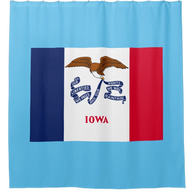 Iowa State Flag Shower Curtain (Front)