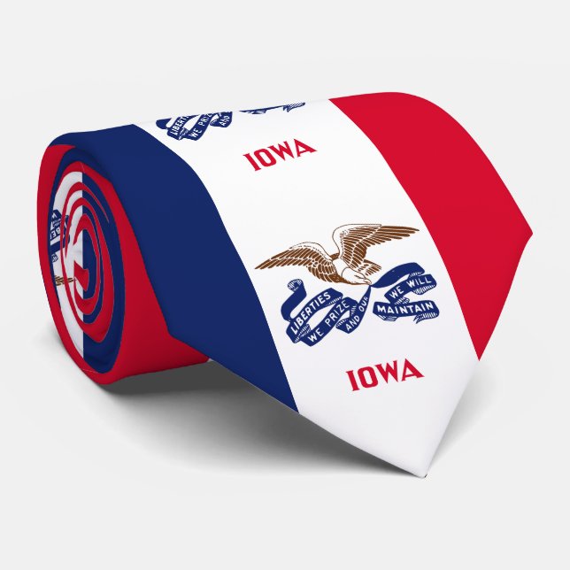 Iowa State Flag Tie (Rolled)
