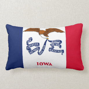 iowa state flag united america republic symbol lumbar cushion