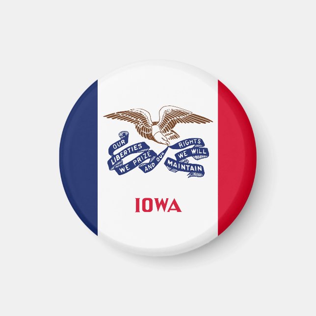 Iowa State Flag USA Magnet (Front)