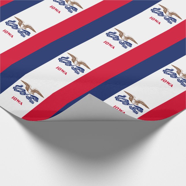 Iowa State Flag Wrapping Paper (Corner)