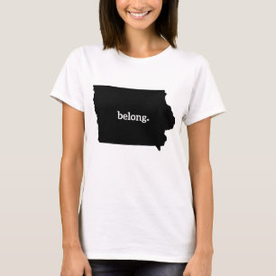 Iowa State Map Belong T-Shirt