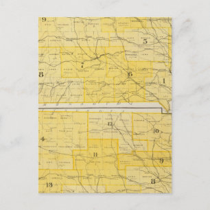 Iowa State Maps Postcard