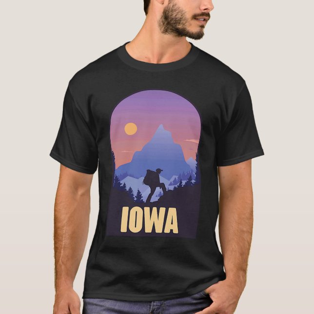Iowa State USA Hiking Trip Souvenir T-Shirt (Front)