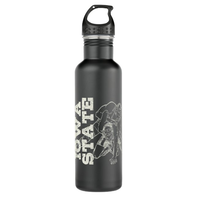 Iowa State Wrestler Wrestling  710 Ml Water Bottle (Front)