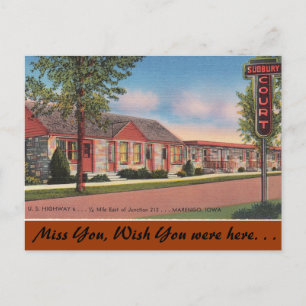 Iowa, Sudbury Court, Marengo Postcard