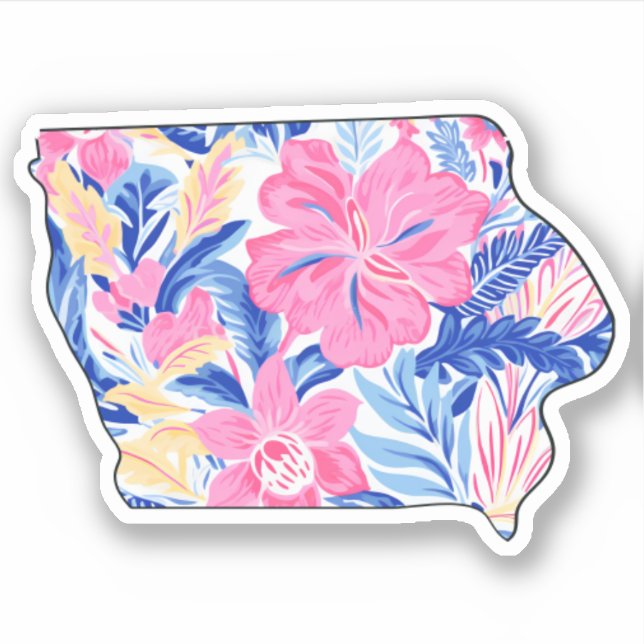 Iowa - Summer Sticker - Lilly Inspired (Front)