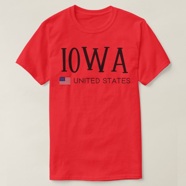 Iowa United States TShirt (Design Front)