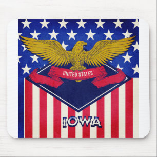 Iowa USA Flag Mouse Pad