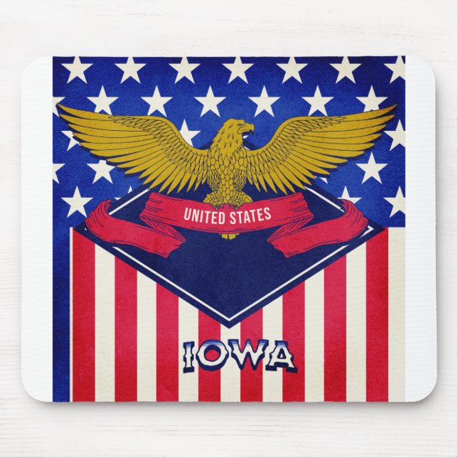 Iowa USA Flag Mouse Pad (Front)