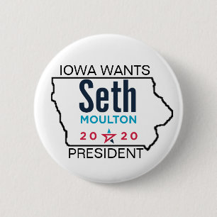 Iowa wants Seth Moulton 2020 6 Cm Round Badge