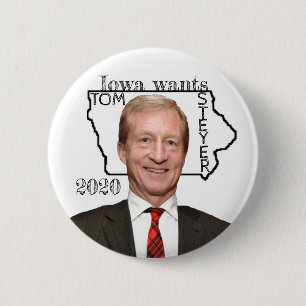 Iowa wants Tom Steyer 2020 6 Cm Round Badge