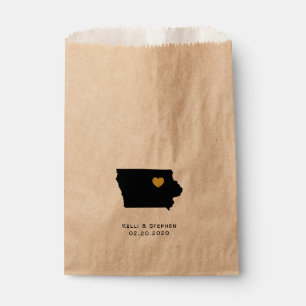 Iowa Wedding Favour Treat Sacks, Gift Bags