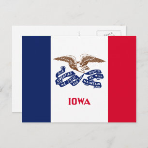 Iowan Flag, Flag of Iowa Postcard
