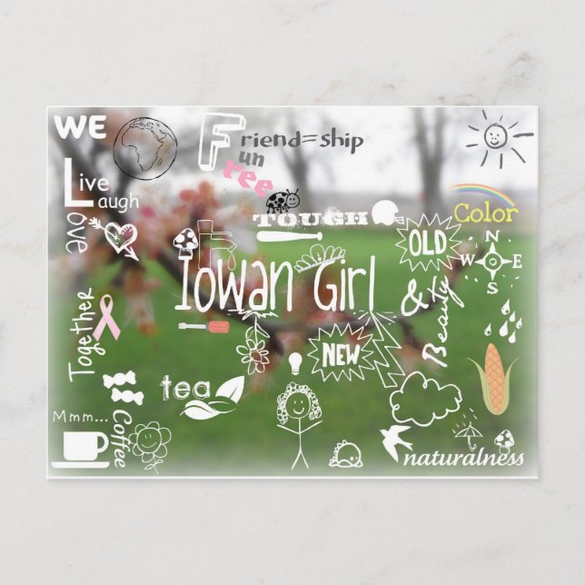 Iowan Girl Post-card Postcard (Front)
