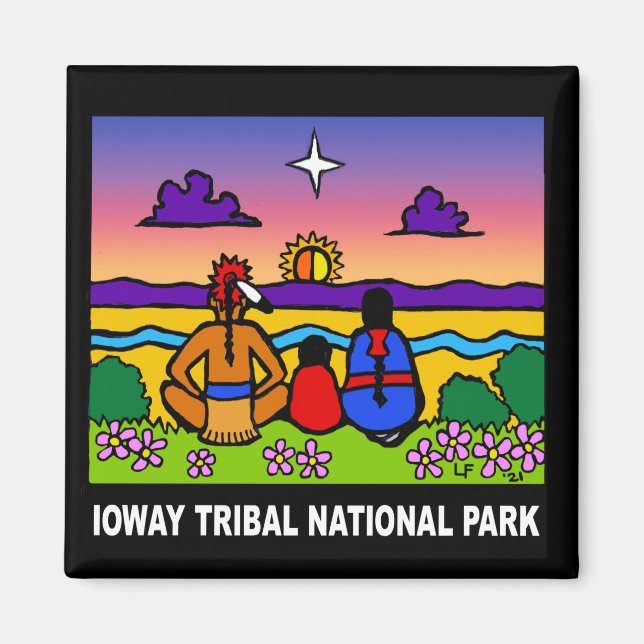 Ioway Tribal National Park Magnet (Front)