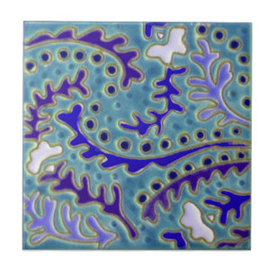 IP017 Indian Paisley Reproduction Antique Tile