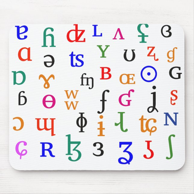 IPA characters Mouse Pad (Front)