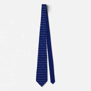 IPA tie - navy blue and white