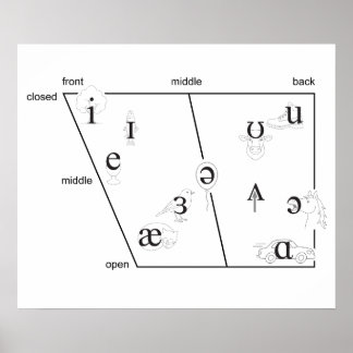 IPA Vowels Placement Poster