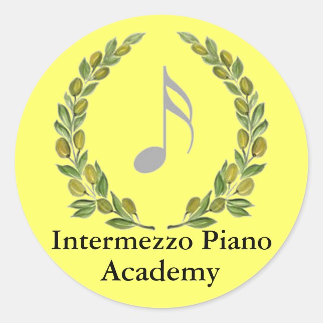 IPAcrestalt, Intermezzo Piano, Academy Classic Round Sticker (Front)