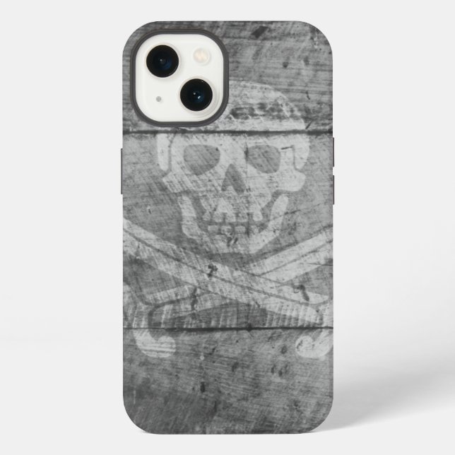 iPad Air, Barely There - Skull Black iPhone Case (Back)