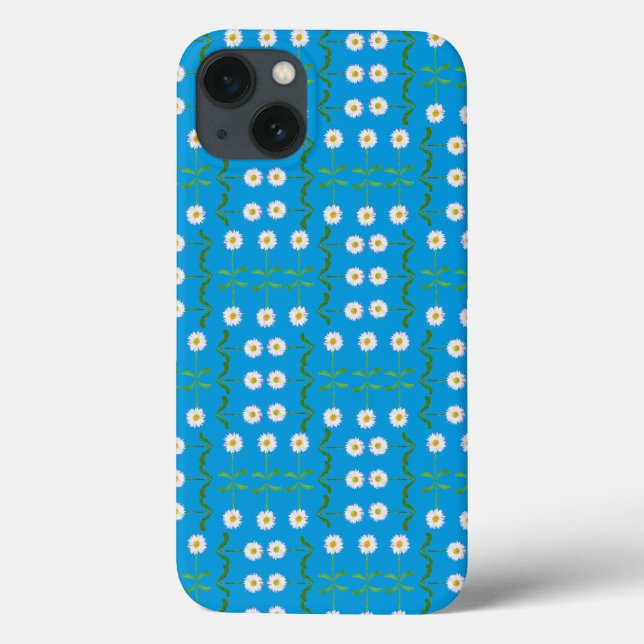 iPad Air Case-Mate Case: White Daisies on Teal iPhone Case (Back)