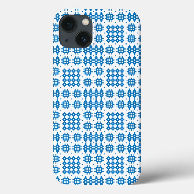 iPad Case-Mate Case: Blue, Welsh Tapestry Pattern iPhone Case (Back)