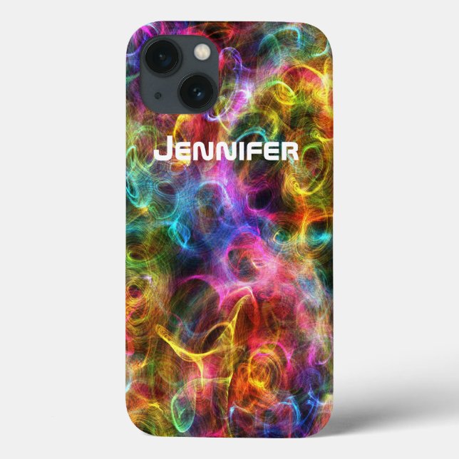 iPad Case | Rainbow Lights | Personalised (Back)